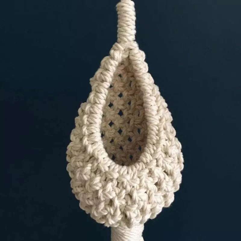 Hanging Basket Hand-woven Pineapple Shape Landscaping Cotton Macrame Flower Planter for Living Room Balcony Decorations - Quick and EZ Shop
