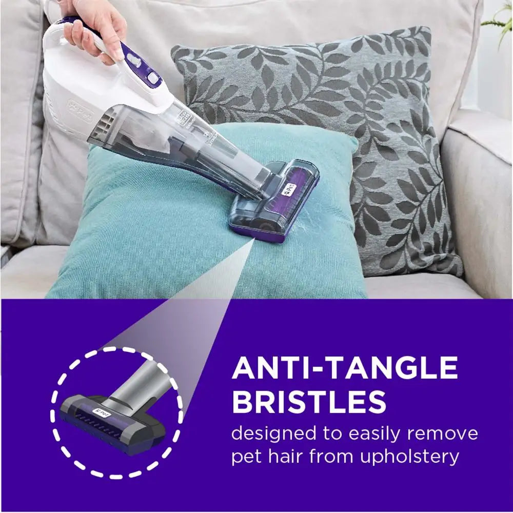 Cordless Handheld Vacuum Motorized Upholstery Brush Pet Hair Remover Lightweight Portable Strong Suction Multi-Surface Cleaning