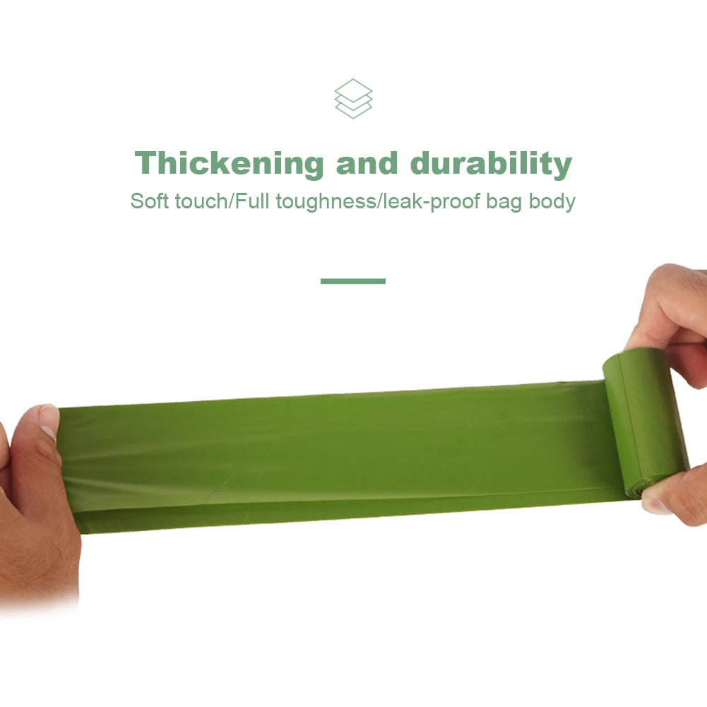 Eco Friendly Biodegradable Dog Poop Bags Leak Proof Extra Thick Heavy Duty with Dispenser Ideal for Outdoor Pet Supplies