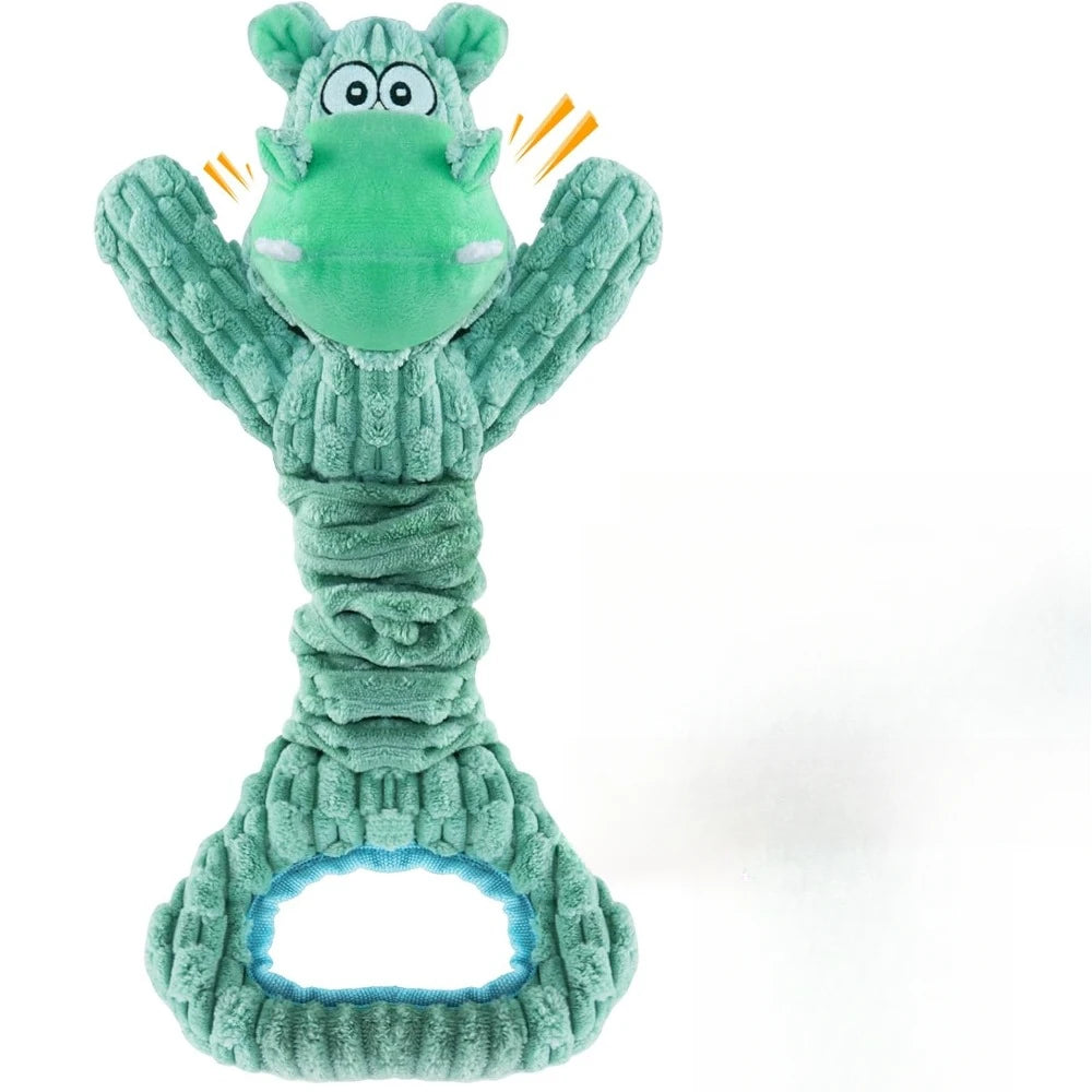 Dog Toy for Aggressive Chewers：Large Plush Dog Toys with Squeaker to Keep Them Busy