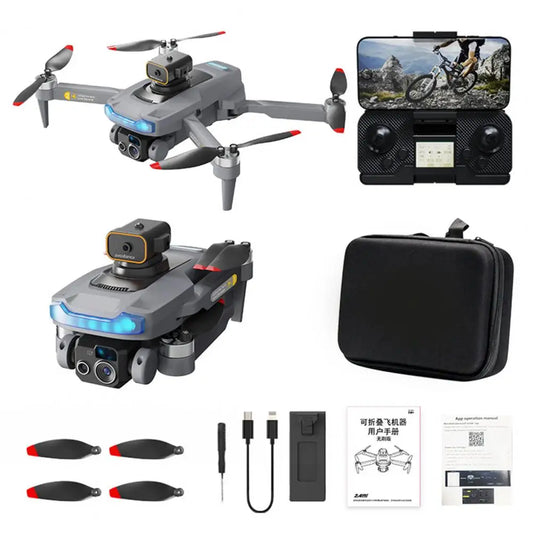 Remote Control Drone Lightweight Drone 4k Camera Brushless Motor Drone with Obstacle Avoidance Foldable for Kids for Birthday