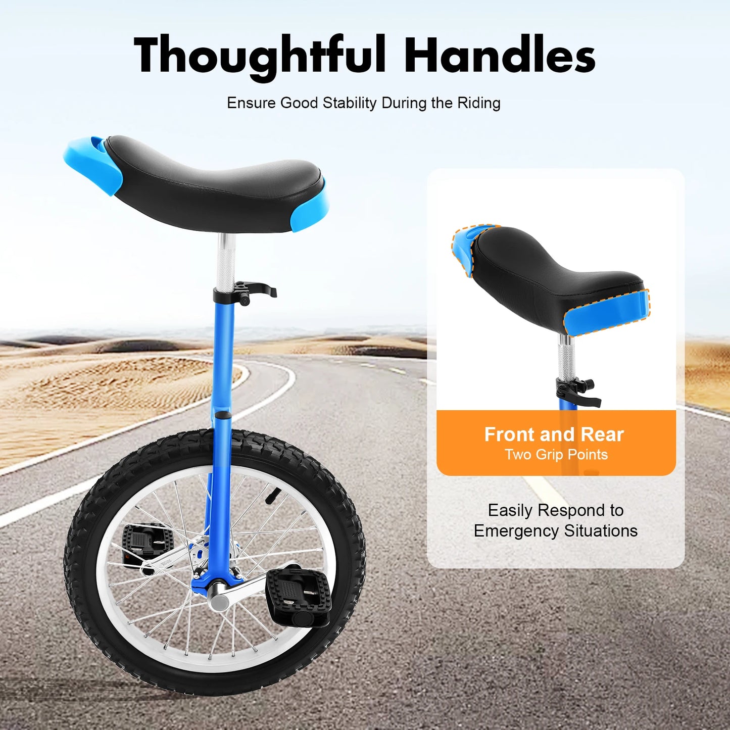 Outdoor Wheel Unicycle, Height Adjustable Unicycle for Children and Adults, Outdoor Sport, One Wheel Bike, Balance Exercise Bike