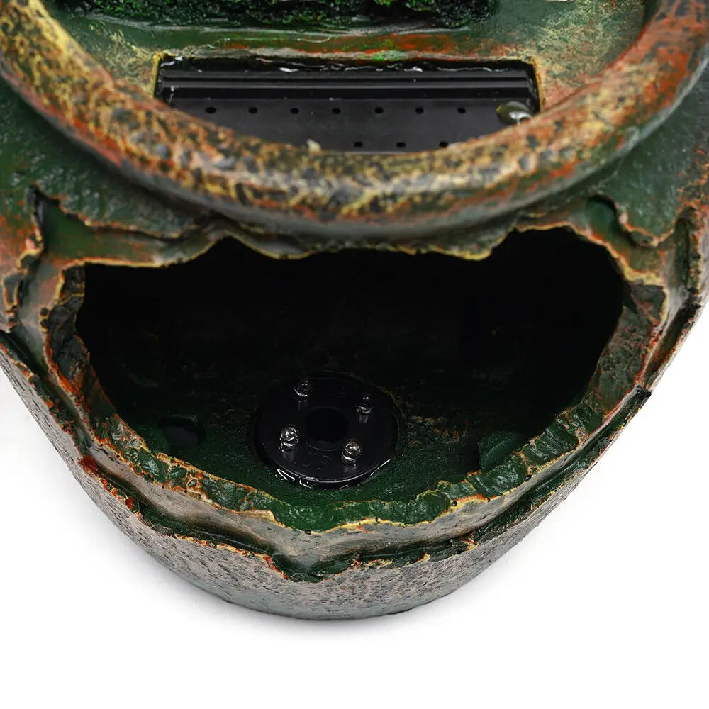 Desktop Fountain Relaxation Waterfall Feature Indoor Fountain with LED Light Feng Shui Zen Ornament Home Art Decor