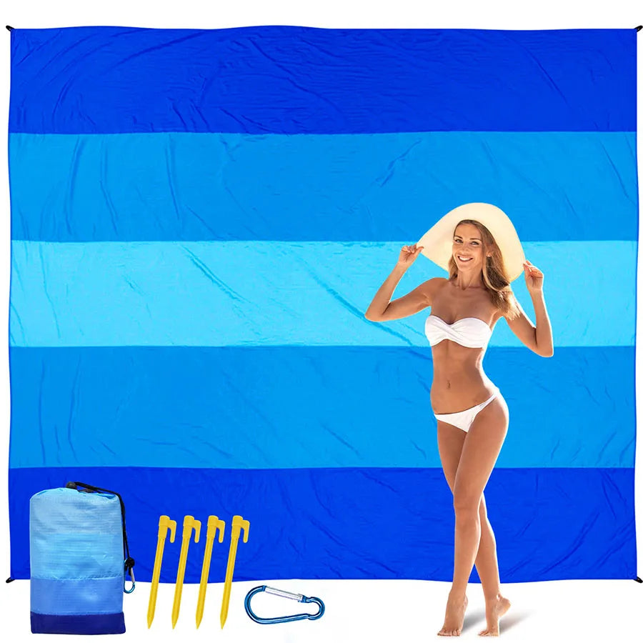 Beach Blanket, Waterproof and Sandproof Large 2-3 Adult Light Picnic Mat Travel Camping Hiking Beach Blanket 200x210cm