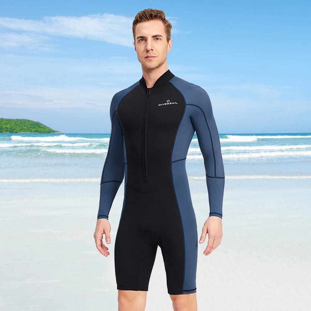 Neoprene Diving Protection Clothes with Zipper Mens Snorkeling Surfing Swimsuit Anti-scratch Cold Proof Warm Outdoor Accessories