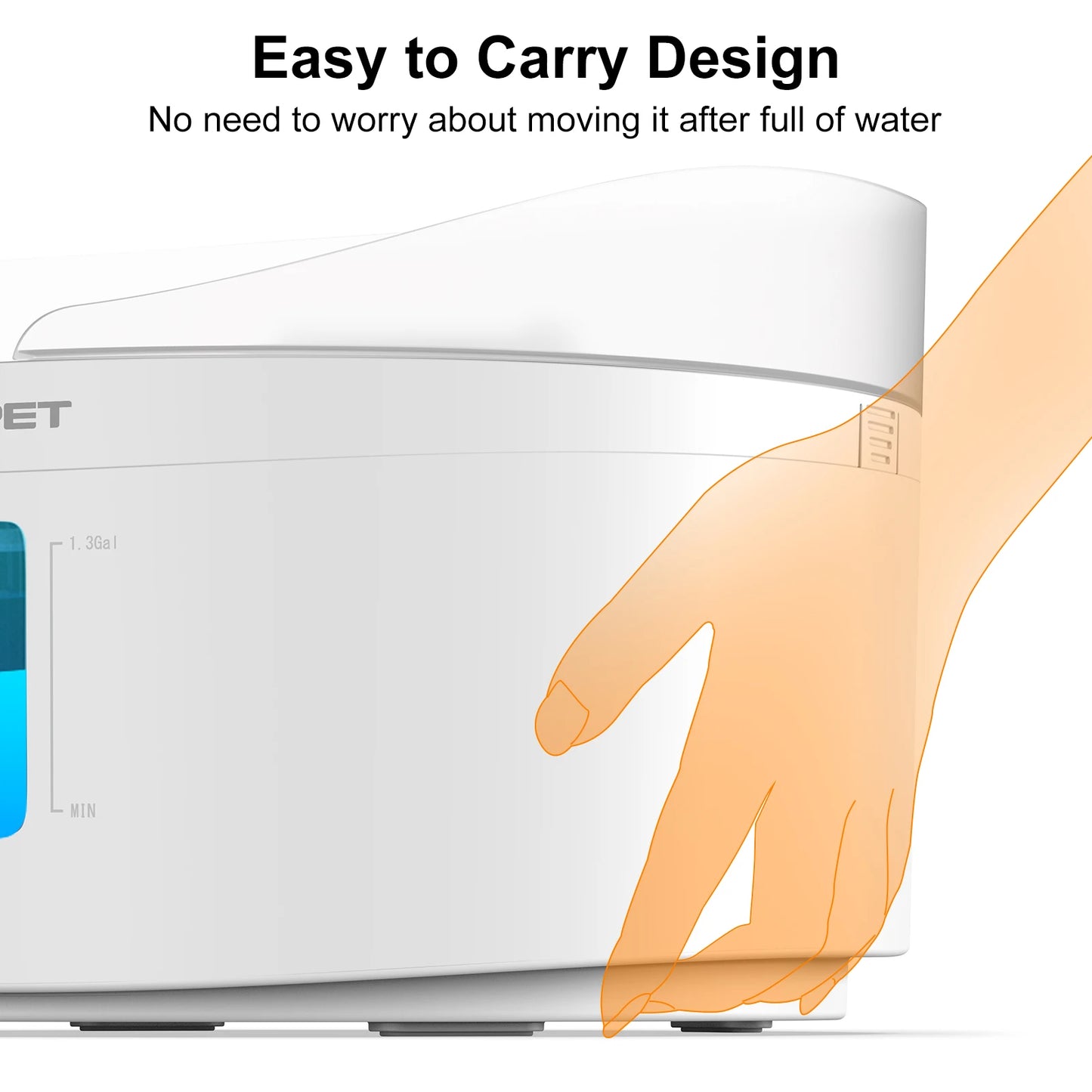 Automatic dog water fountain 5L Large capacity 170OZ Triple filter system with controller of water and light