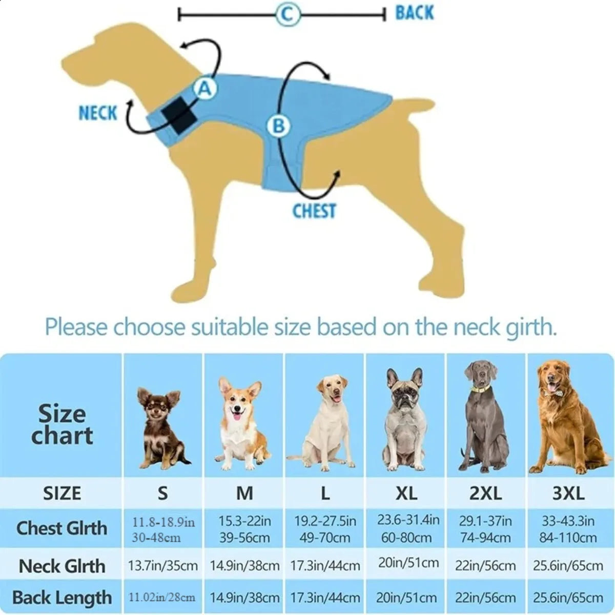 Dog Cooling Vest Breathable Mesh Anti-UV Adjustable Dog Cooling Jacket for Most Sizes Dogs Use Summer Outdoor Rapid Cooling Vest