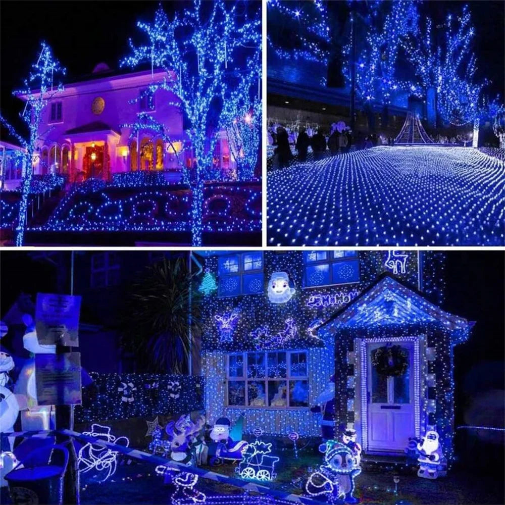 1pc 50/100/200/300LED Solar Fairy Lights Outdoor, 8 Modes Copper Wire LED Light String,Holiday,Party,Garden Decoration Light