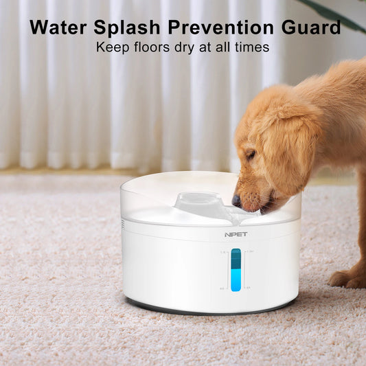 Automatic dog water fountain 5L Large capacity 170OZ Triple filter system with controller of water and light