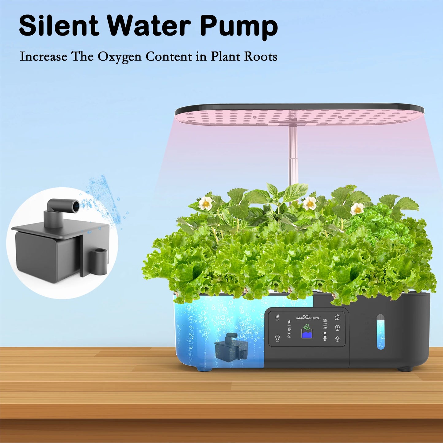 Hydroponics Growing System,BHTNYOO-13 Pods Indoor Herbs Garden Gardening Kit with Multi-Mode Adjustable Height LED Growth Lights - Quick and EZ Shop