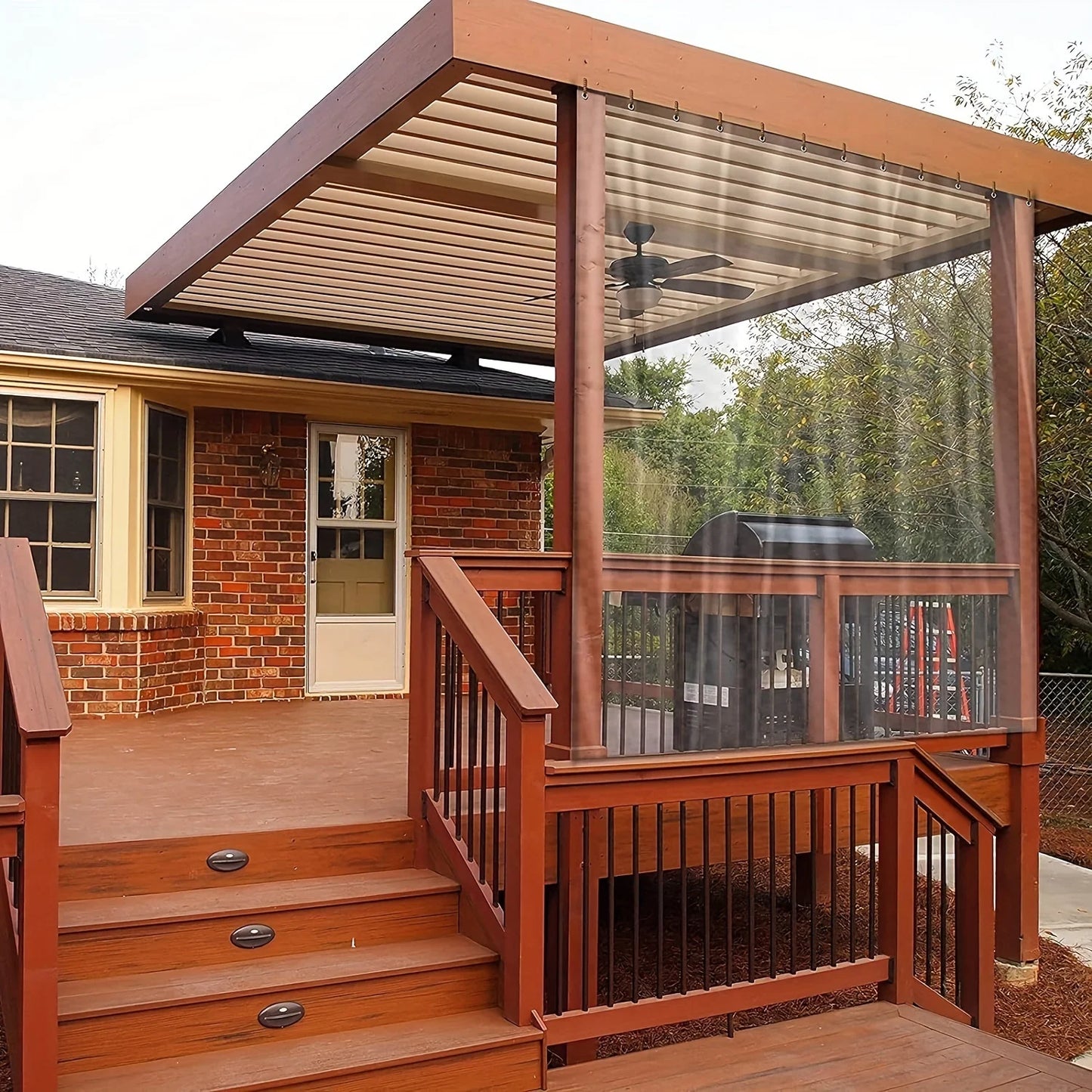 【Camping Transparent Rain Cover】A Quick Setup Transparent Rain Cover with a Waterproof Sealed Ring Design, Providing Timely Protection