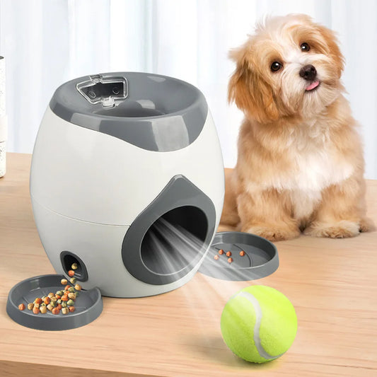 Automatic Dog Ball Launcher Dog Tennis Food Reward Machine Interactive Dog Ball Thrower Dog Tennis Balls Feeder