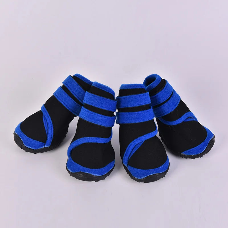 Dog Shoes Dog Booties Anti-Slip Sole Shoes for Small Large Dogs Outdoor Waterproof Rugged Dog Booties for Autumn and Winter 4pcs