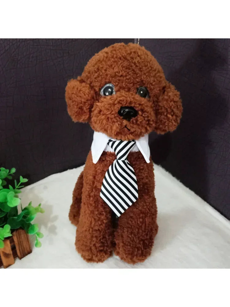Dog Cat Grooming Cat Striped Bow Tie Animal Striped Bow Tie Collar Pet Adjustable Christmas Cat Collar