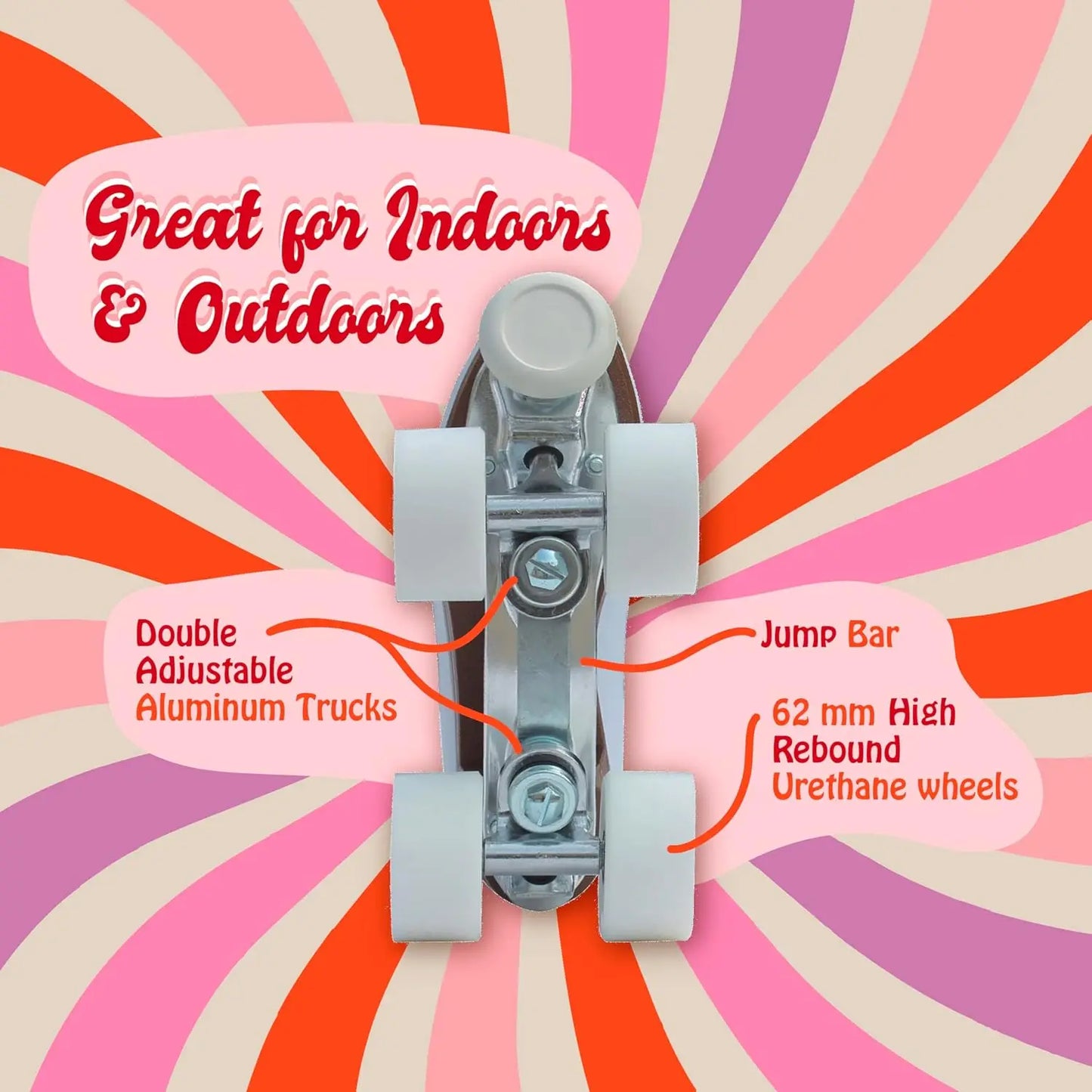 Skates Deluxe Leather Lined Rink Skate Ladies and Girls COMFORT FIT Urethane High Impact Oversized Wheels