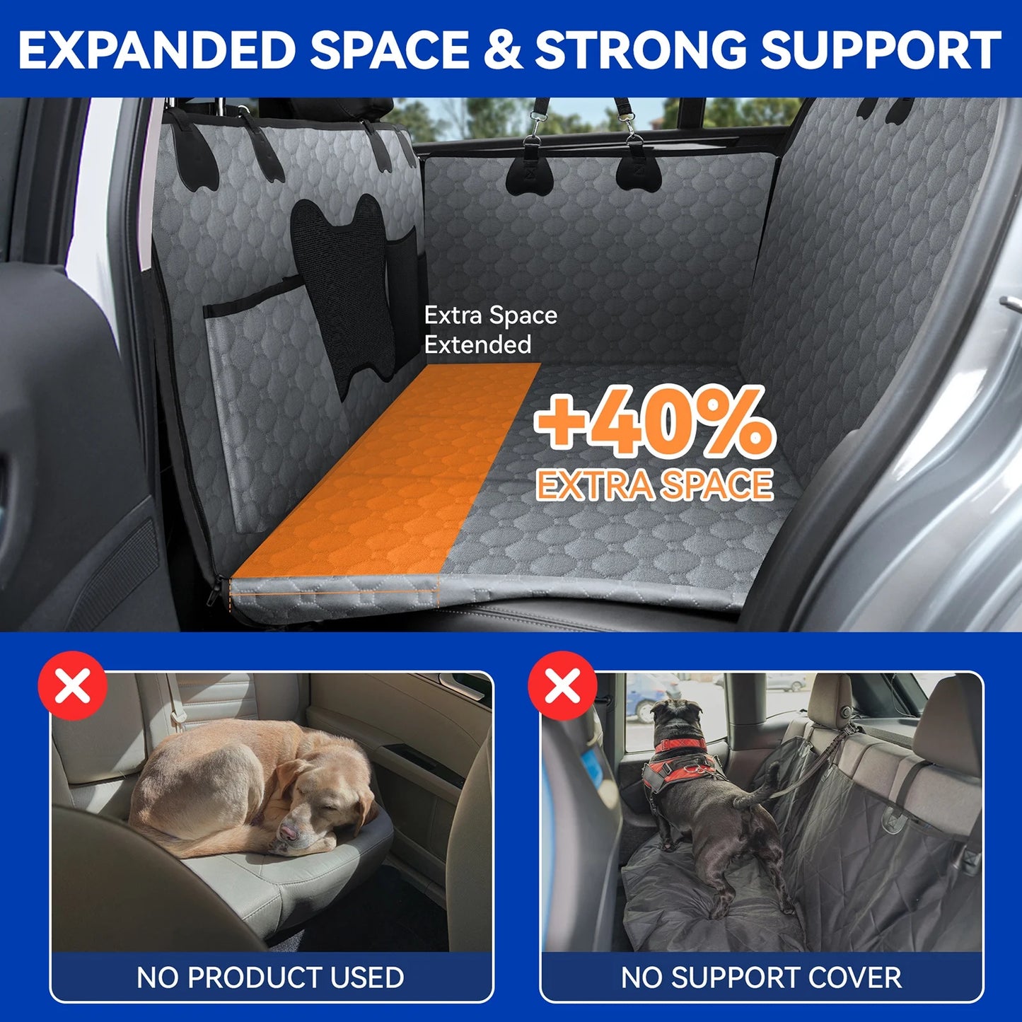 Travel Pad for Dogs Car Seat Cover Scratch Resistant Pet Car Pad Pet Suitable for Rear Seats Seat Protector Tool