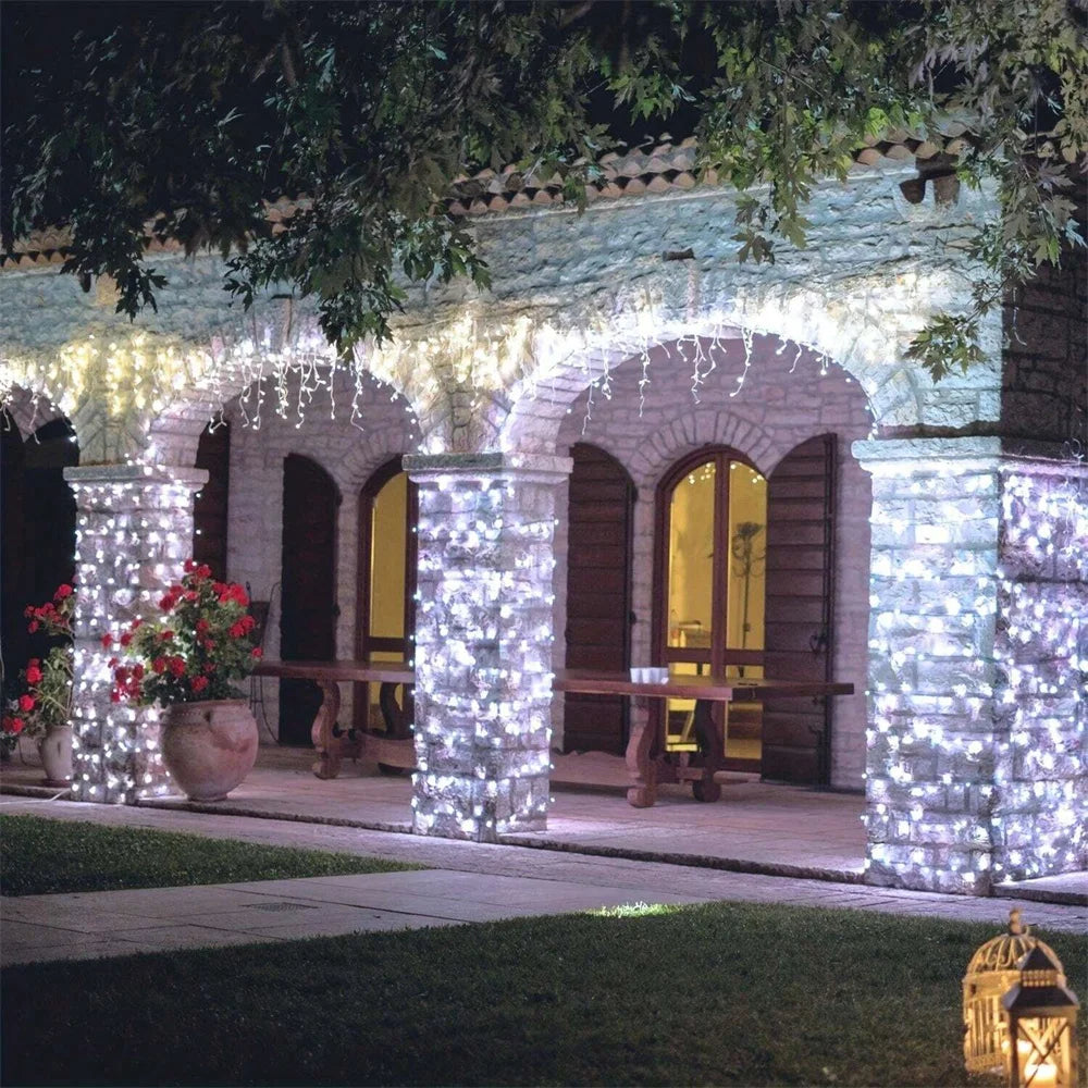 1pc 50/100/200/300LED Solar Fairy Lights Outdoor, 8 Modes Copper Wire LED Light String,Holiday,Party,Garden Decoration Light