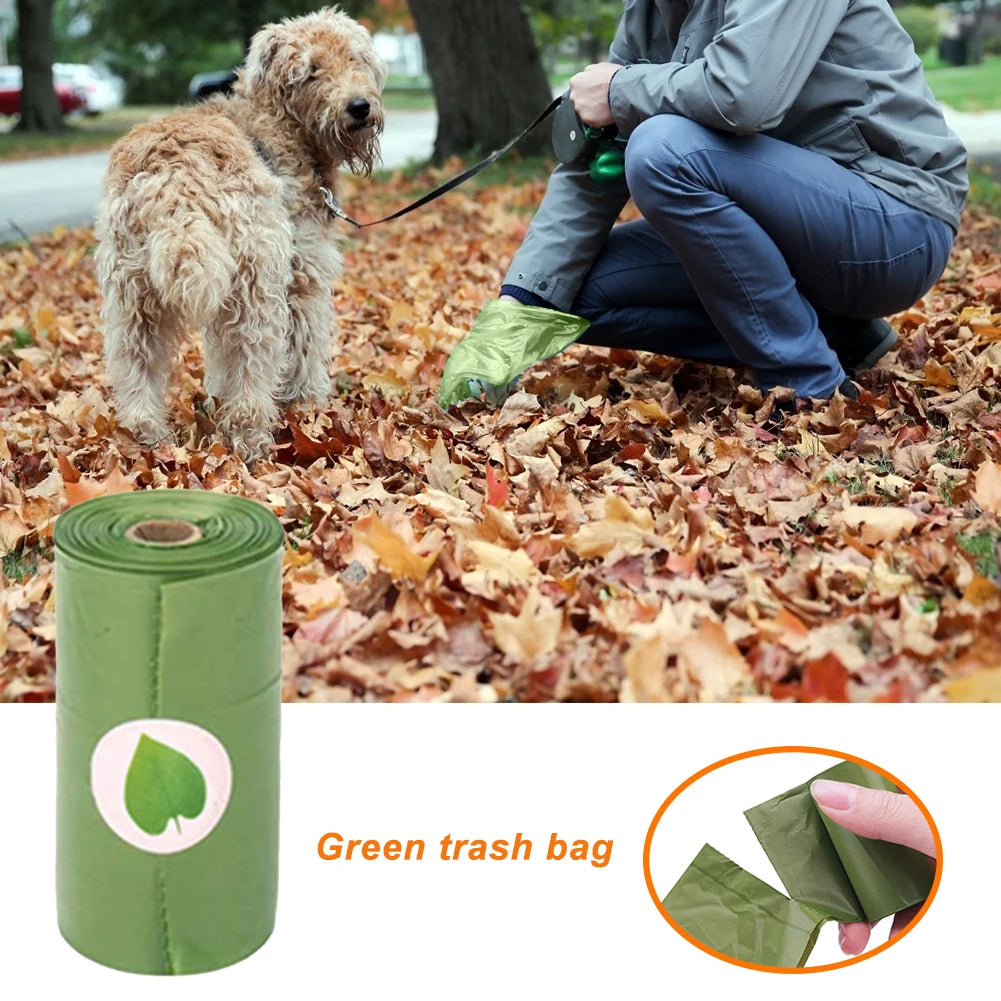 Eco Friendly Biodegradable Dog Poop Bags Leak Proof Extra Thick Heavy Duty with Dispenser Ideal for Outdoor Pet Supplies