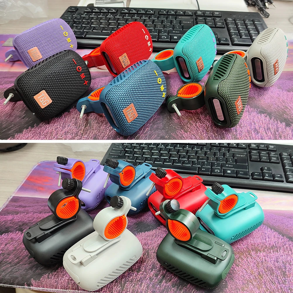 Bicycle Wireless Stereo Speaker Portable Outdoor Boombox Type-C USB Rechargeable Bluetooth-compatible for Scooter Motorcycle