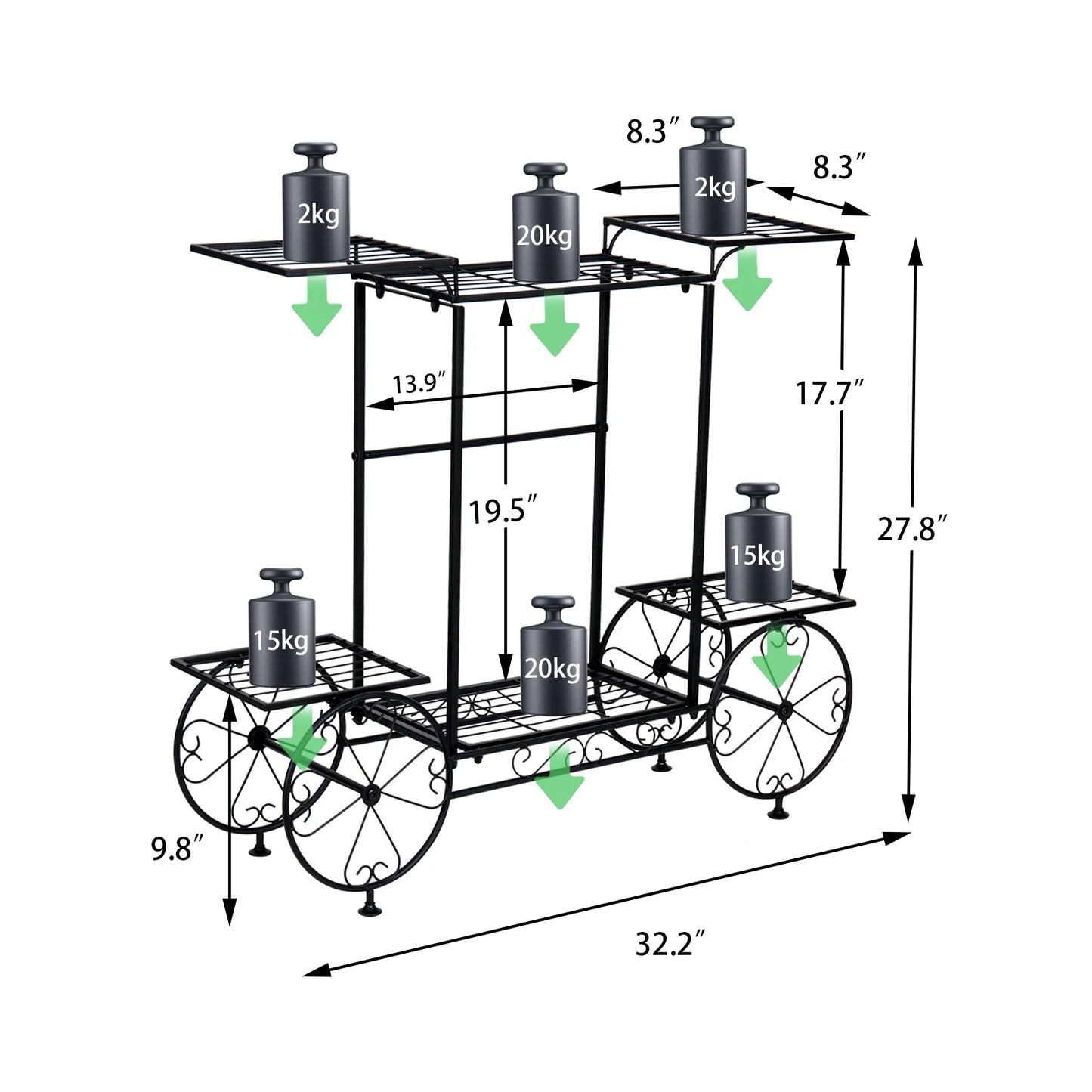 6 Tiered Plant Stand Ladder Shelf Indoor Outdoor Garden Flower Pot Stand for Home Garden Patio - Quick and EZ Shop