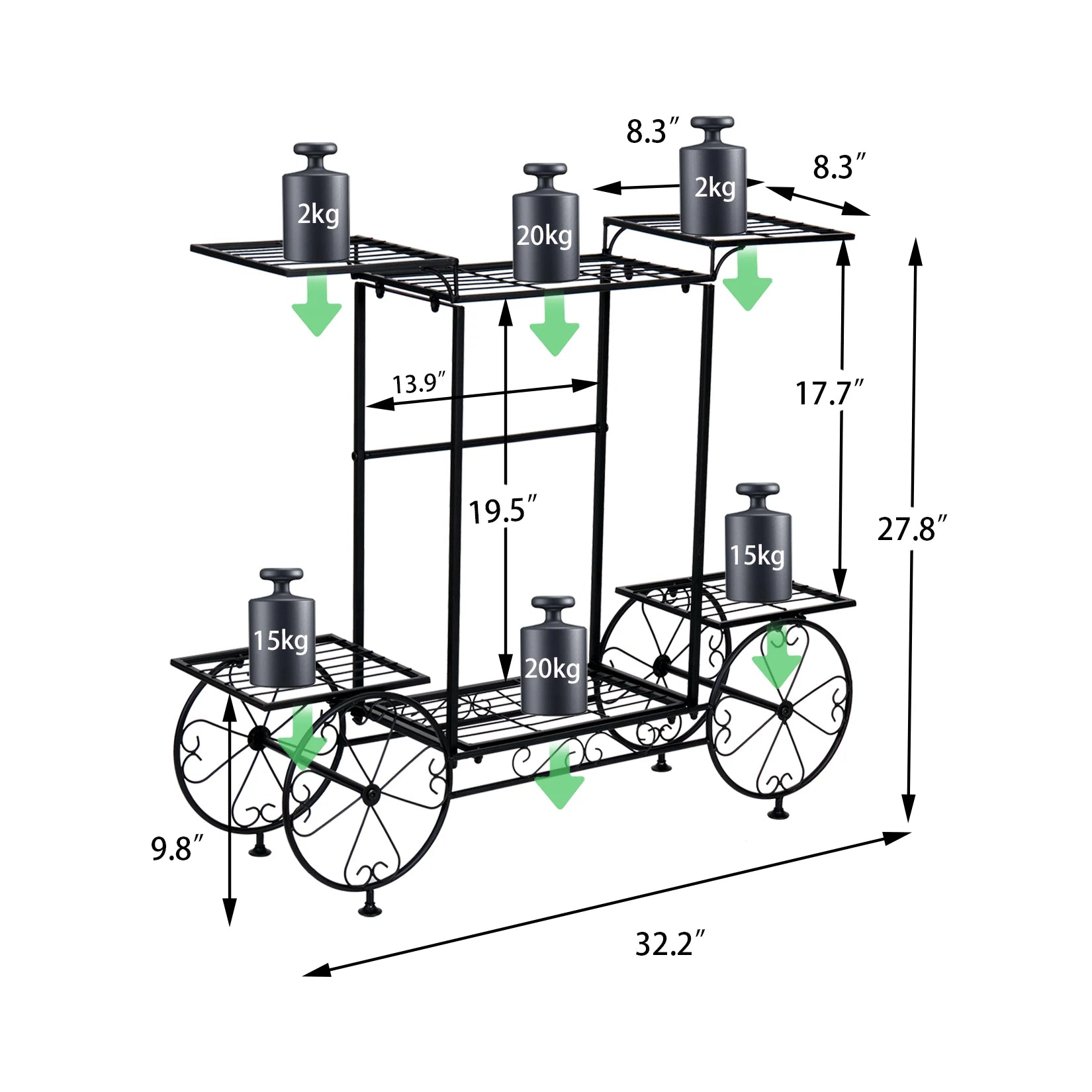 6 Tiered Plant Stand Ladder Shelf Indoor Outdoor Garden Flower Pot Stand for Home Garden Patio - Quick and EZ Shop