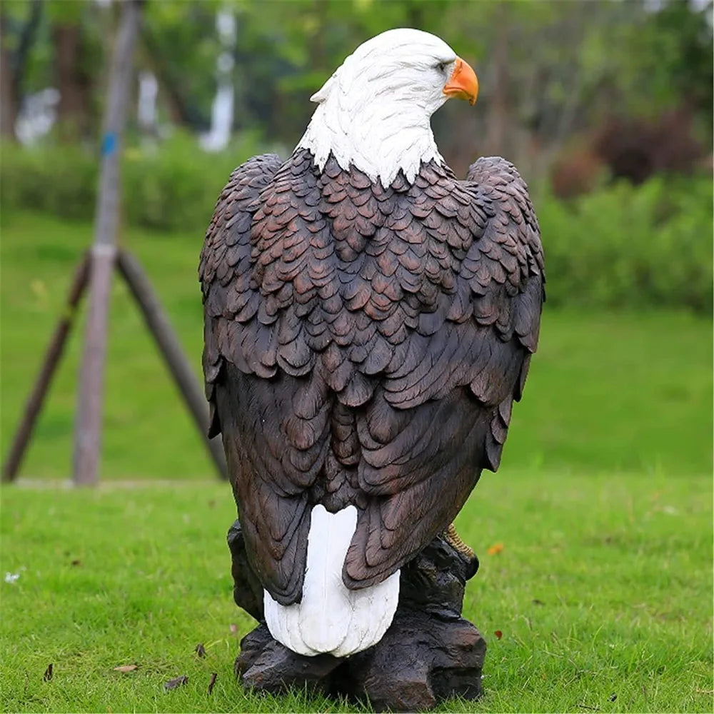 Garden and Yard Statue-Flight of Freedom American Bald Eagle Hanging Bird Statue Hand-Painted Eagle Decor-Bald Eagle Statue