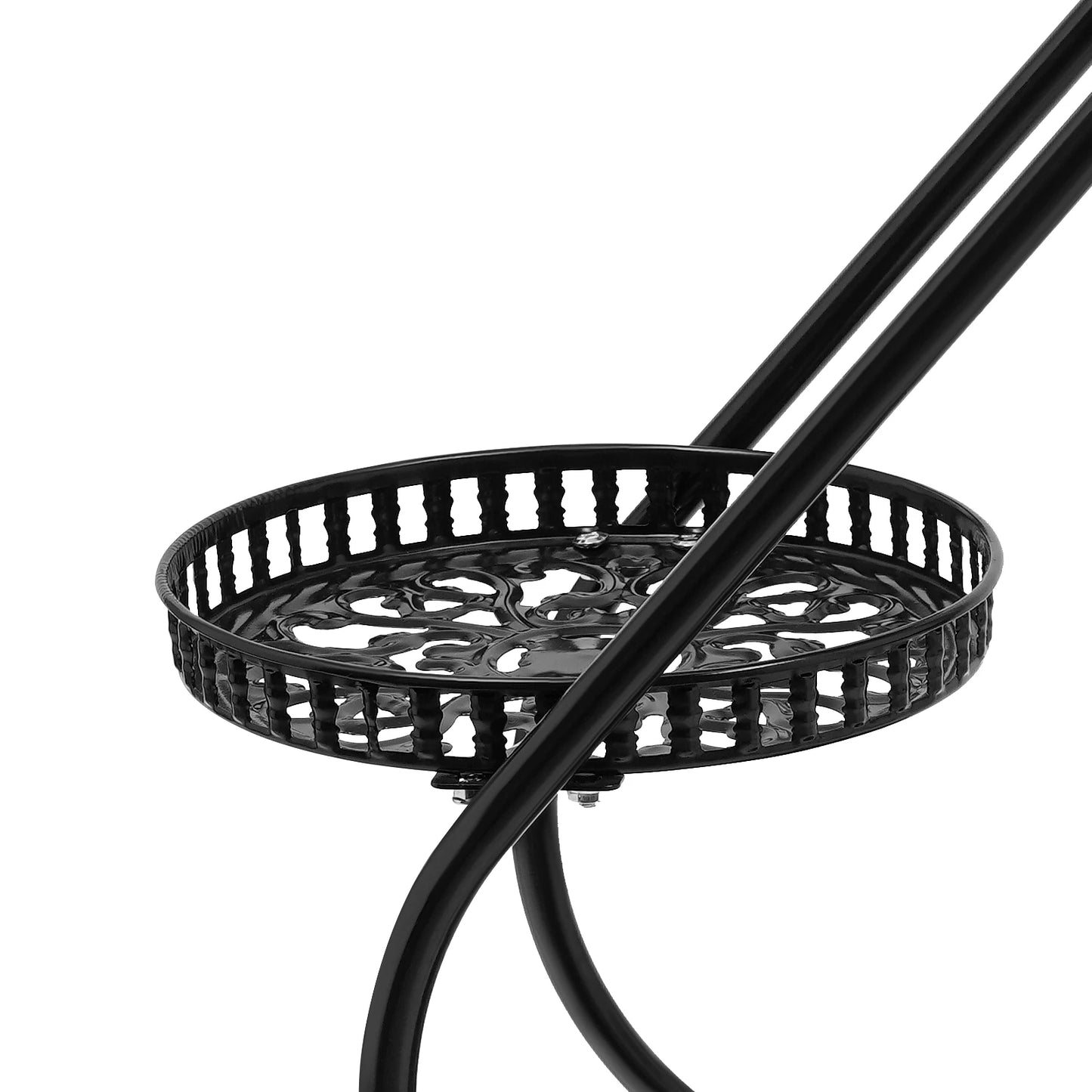 Heart Shape Flower Pot Stand Metal Plant Rack Floor Garden Flower Stand With Wheels 4 Tier Flower Pot Stand Display Rack