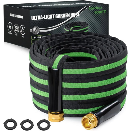 Garden Hose 100 FT- Lightweight, Super Flexible, Convenient Storage, Non-Expanding, Kink-Free, Garden Hoses