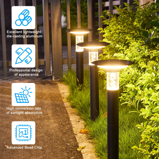 Solar Panel LED Lawn Lights Outdoor Garden Decoration Solar Spotlights Street Lamp Waterproof Fixture