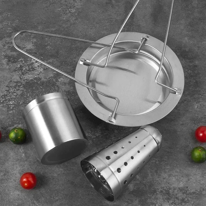 Stainlness Steel Removable Roasting Grill Stand Outdoor BBQ Tool Chicken Roaster Rack Non-stick Grilled Chicken Plate Party