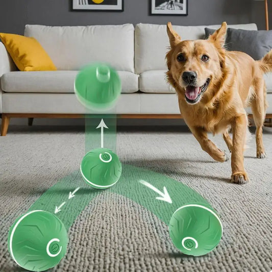 Interactive Moving Dog Toys Automatic Bouncing Ball Pet Toy Ball USB Rechargeable Ball Thrower For Dogs Dog Enrichment Toys Pet