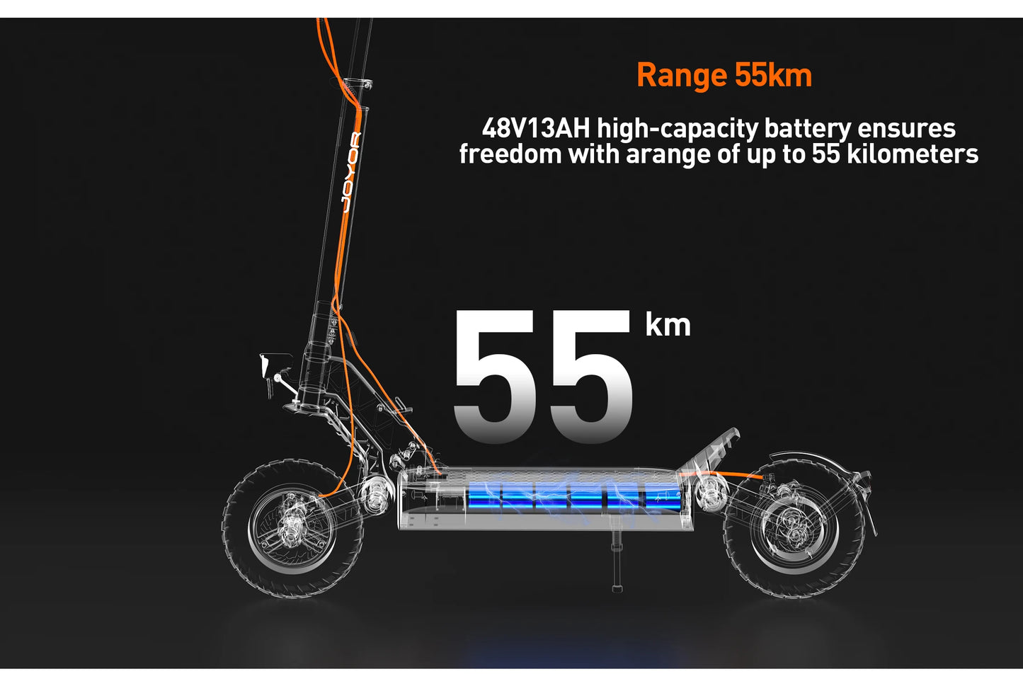 JOYOR S5-Z Electric Scooter 600W Motor 48V13Ah Battery E-Scooter 45KM Range 45KM/H Max Speed Off-road two-wheel Electric Vehicle