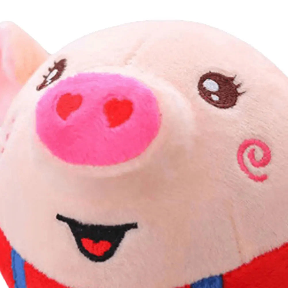 Cartoon Pig Active Moving Pet Plush Toy USB Rechargeable Interactive Dog Toys Talking Moving Dog Ball Toy