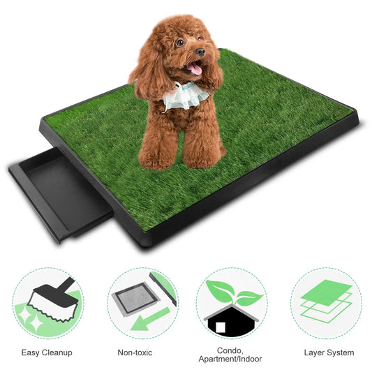 For Dog Potty Training Artificial Grass Pad Pet Cat Toilet Trainer Mat Puppy Loo Tray Turf