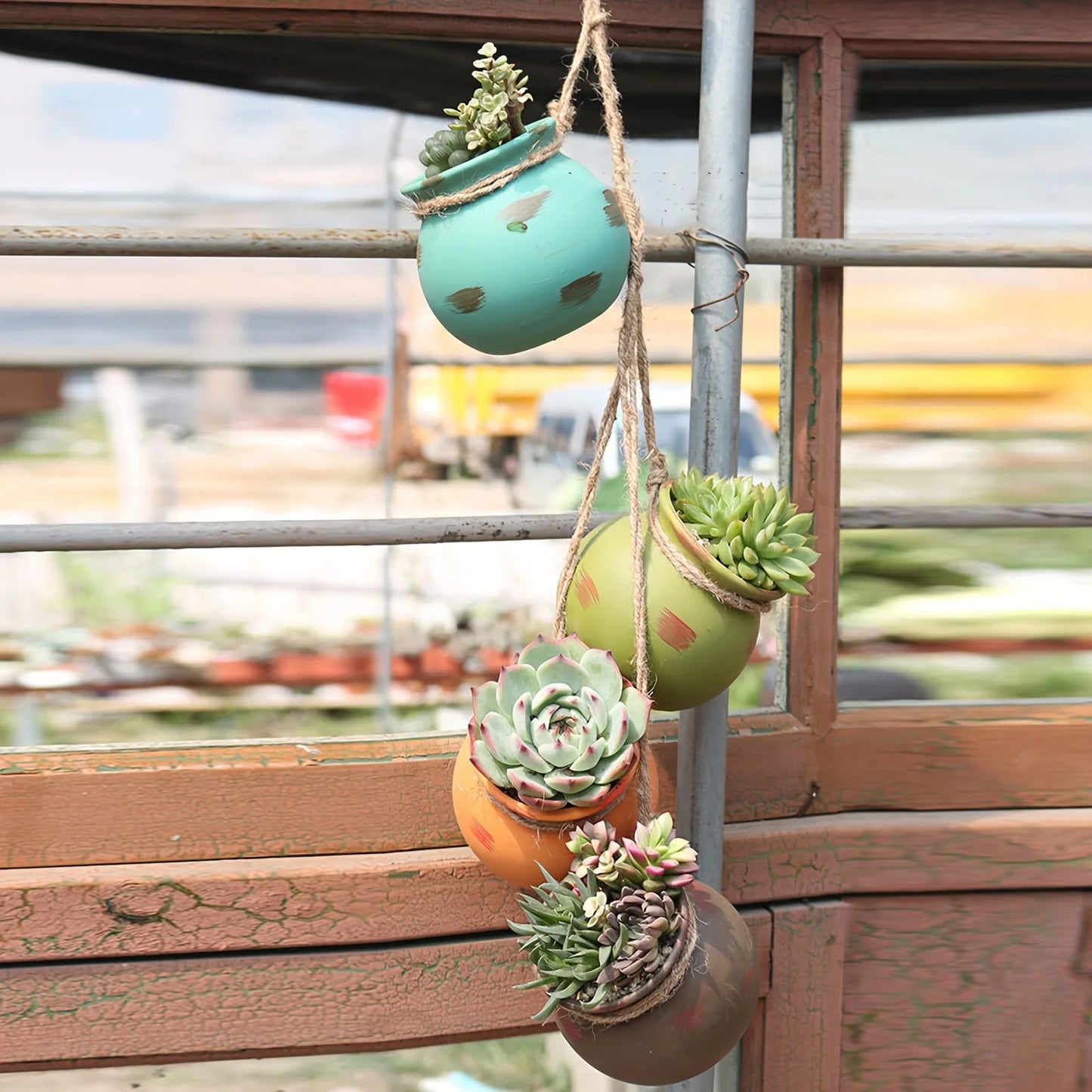 Hanging Planter for Indoor Plants Mini Wall or Ceiling Mount Dangling Plant Pot for Home Office Dorm Living Room MIAO-US