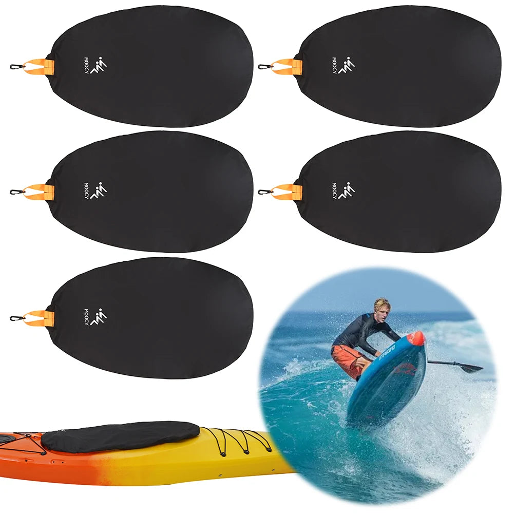 Kayak Cockpit Cover Waterproof Deck Boat Cover Tear Resistant Kayak Cockpit Storage Shield 420D Oxford Cloth for Surfboard Kayak
