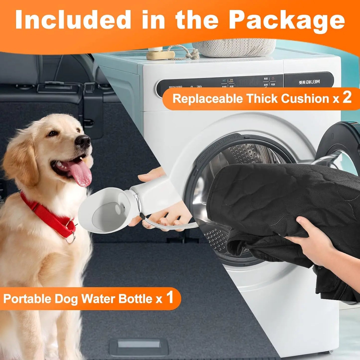 Waterproof Pet Travel Accessories Foldable Dog Car Seat  Car Pet Seat Safety Hammock Trunk Mat Car Rear Back Seat Protector - Quick and EZ Shop