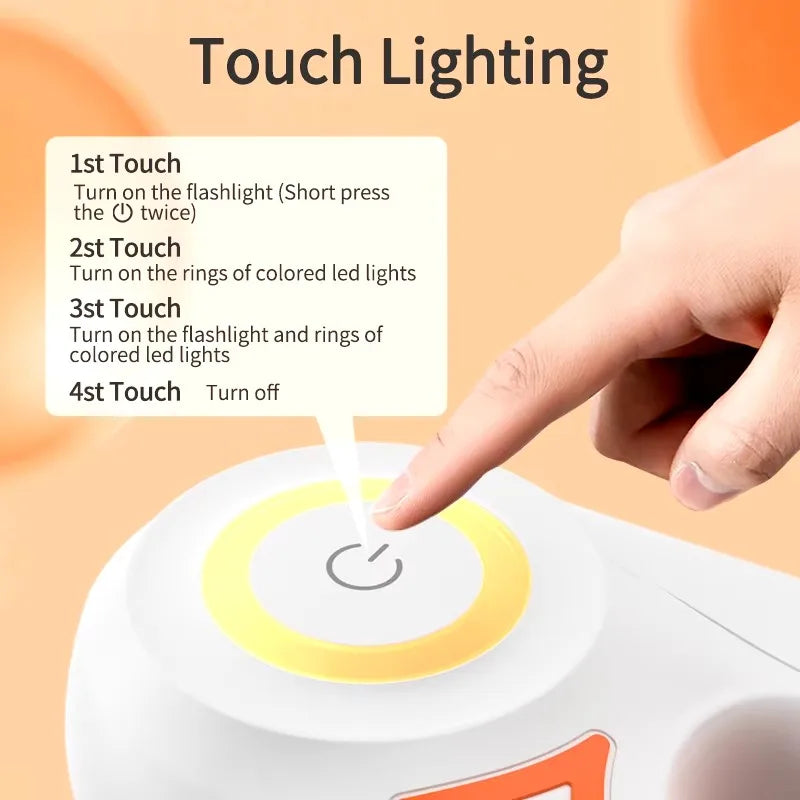 5M Automatic Retractable Dog Leash with Led Flashlight Durable Nylon Lead for Pet Dogs Adjustable Walking Running Rope - Quick and EZ Shop