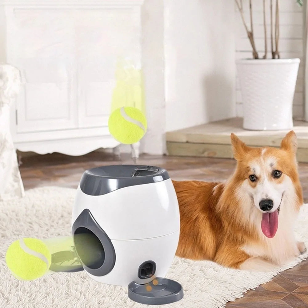 Automatic Dog Ball Launcher Dog Tennis Food Reward Machine Interactive Dog Ball Thrower Dog Tennis Balls Feeder