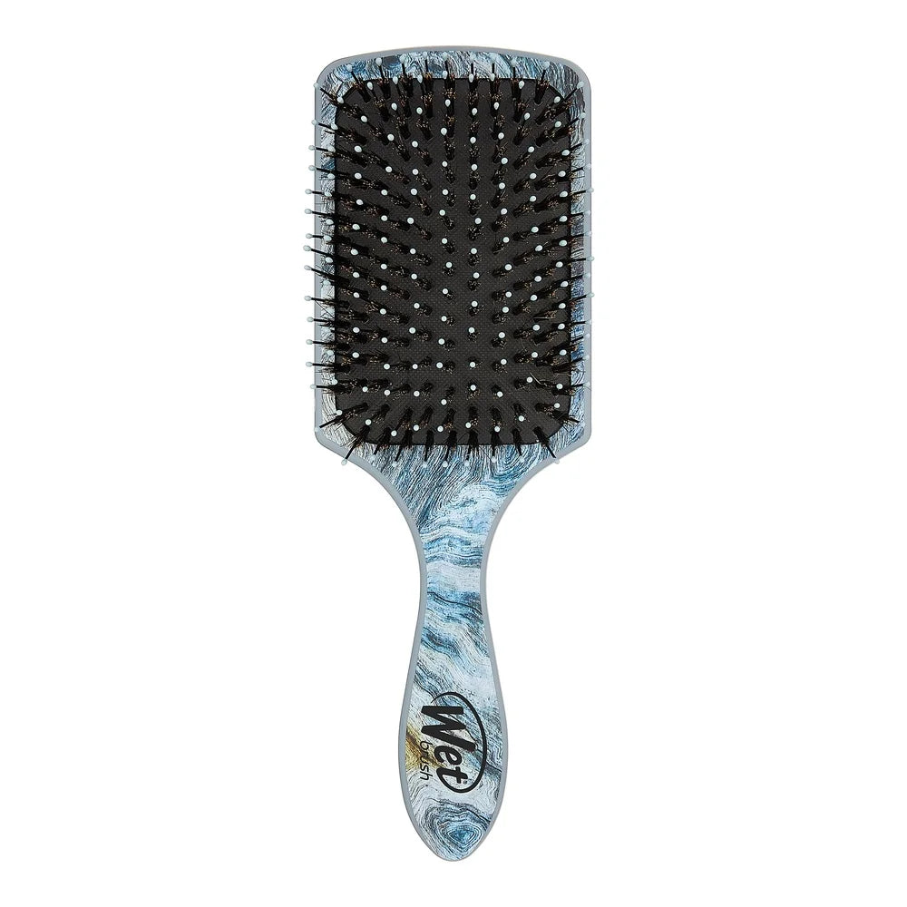 Shine Enhancer Paddle Hair Brush IntelliFlex Bristles Detangling Moisturizing Argan Oil All Hair Types Smooth Glossy Finish