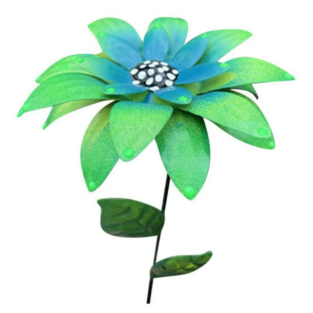 Decorative Metal Daylily Flower Garden Stakes Indoor Outdoor Crafts Garden Plant Flower Stick Patio Decor Yard Art Lawn Decor
