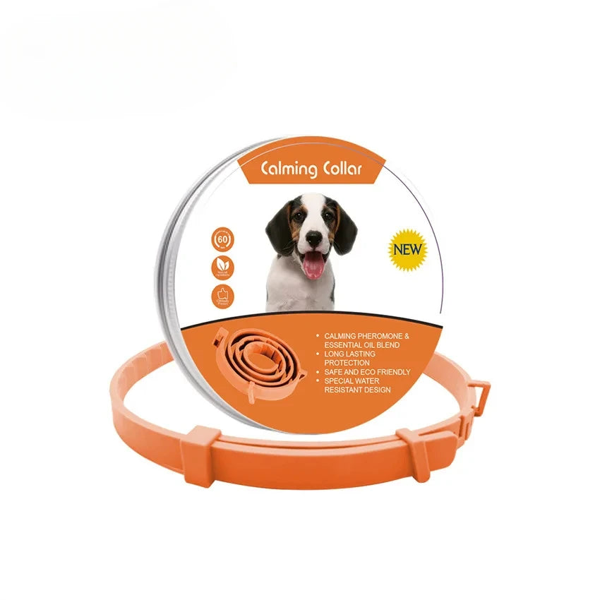 Pet Calming Collar For Cats Dogs Adjustable Anxiety Pheromone Reducing Pet Collar Lasting Natural Calm Relax Soothing Collars