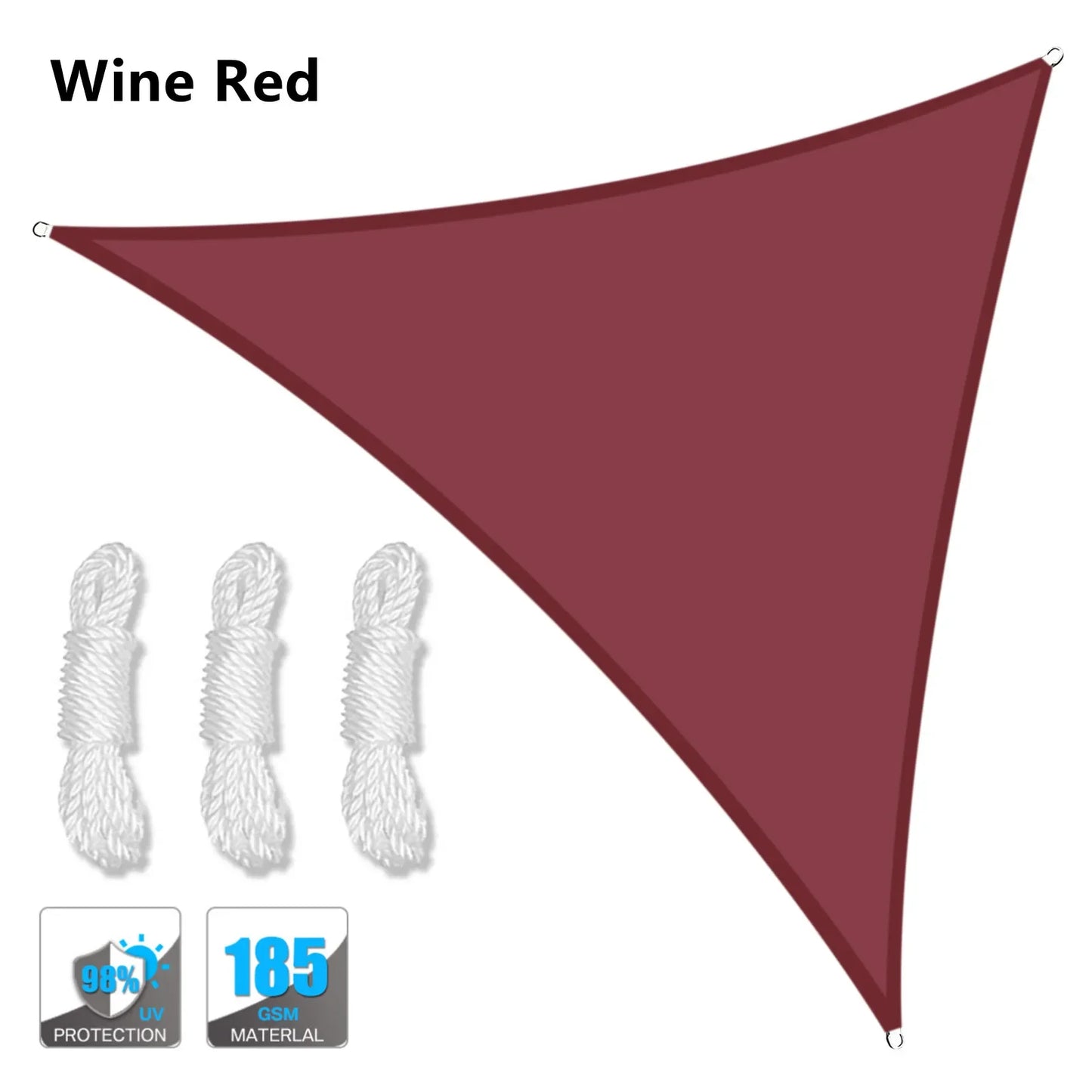 Heavy Waterproof Shade Sail Sun Canopy Cover Trilateral/Triangle 5x5x5M/2x2x2M Garden Yard Awnings Car Sunshade Cloth Net Summer