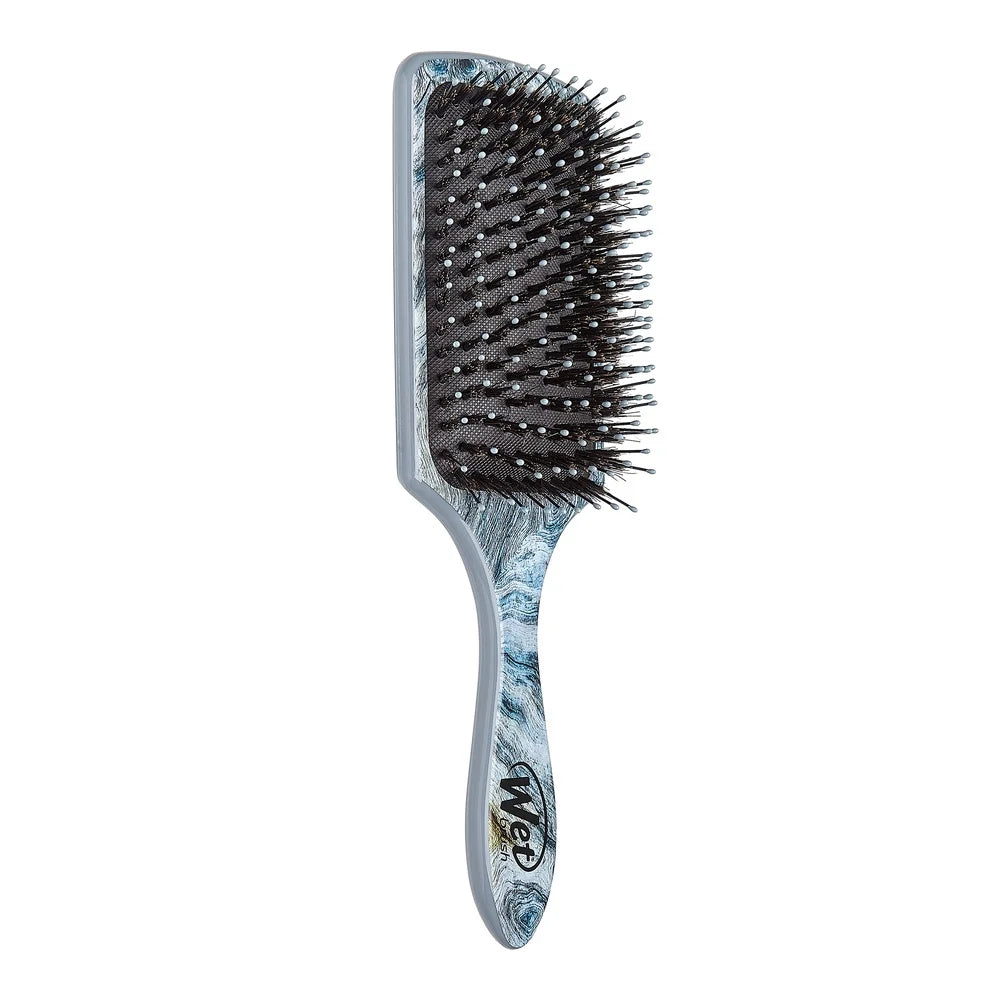 Shine Enhancer Paddle Hair Brush IntelliFlex Bristles Detangling Moisturizing Argan Oil All Hair Types Smooth Glossy Finish
