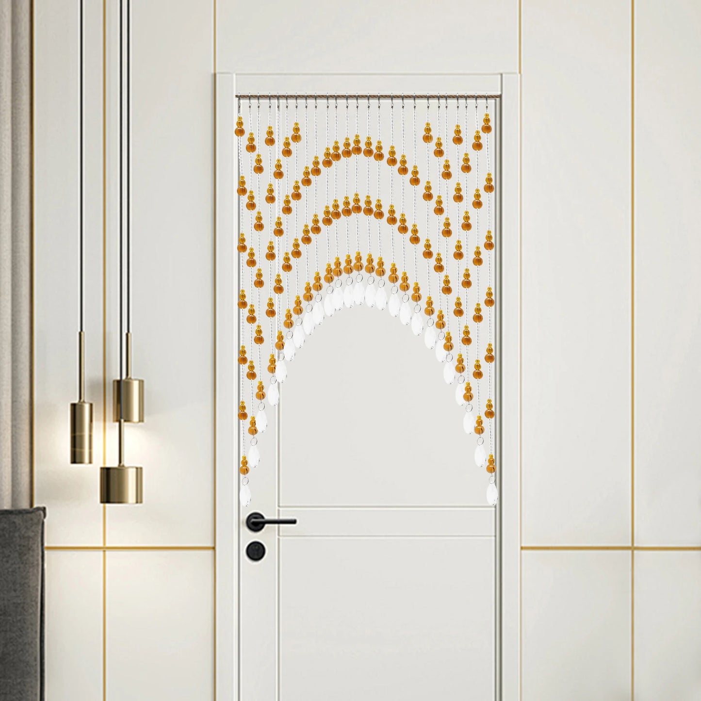 25 Strings Beaded Curtain Hanging Door Beads Curtain Room Bead Partition Curtain Blue/Clear/Amber/Green