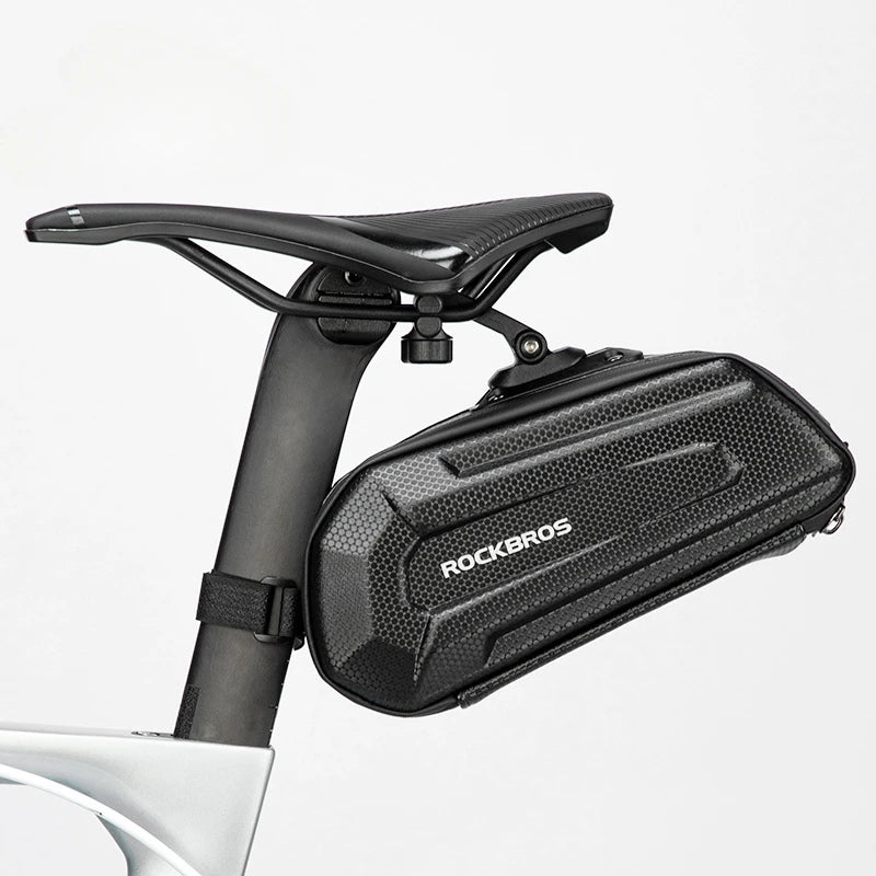 ROCKBROS Bicycle Bag 1.7L Waterproof Saddle Bag Large Capatity Quick Release Seatpost Shockproof Double Zipper Bag Accessories