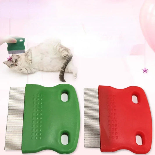 Hair Cat Grooming Comb Flea Pet Combs Pig Steel Removal Pets Guinea Hair Brush Thick Stainless And Lice Fur Rabbit For Dog Long