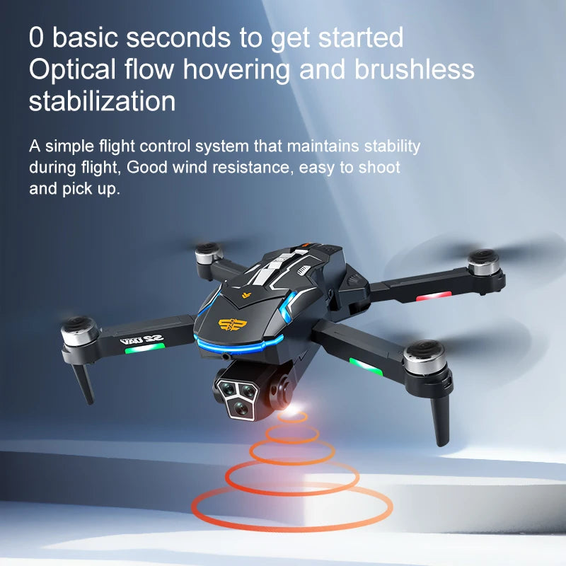 2025 New S2 Max Drone Professional 8K HD Dual Camera Obstacle Avoidance Foldable Quadcopter Drone With Screen Remote Contro