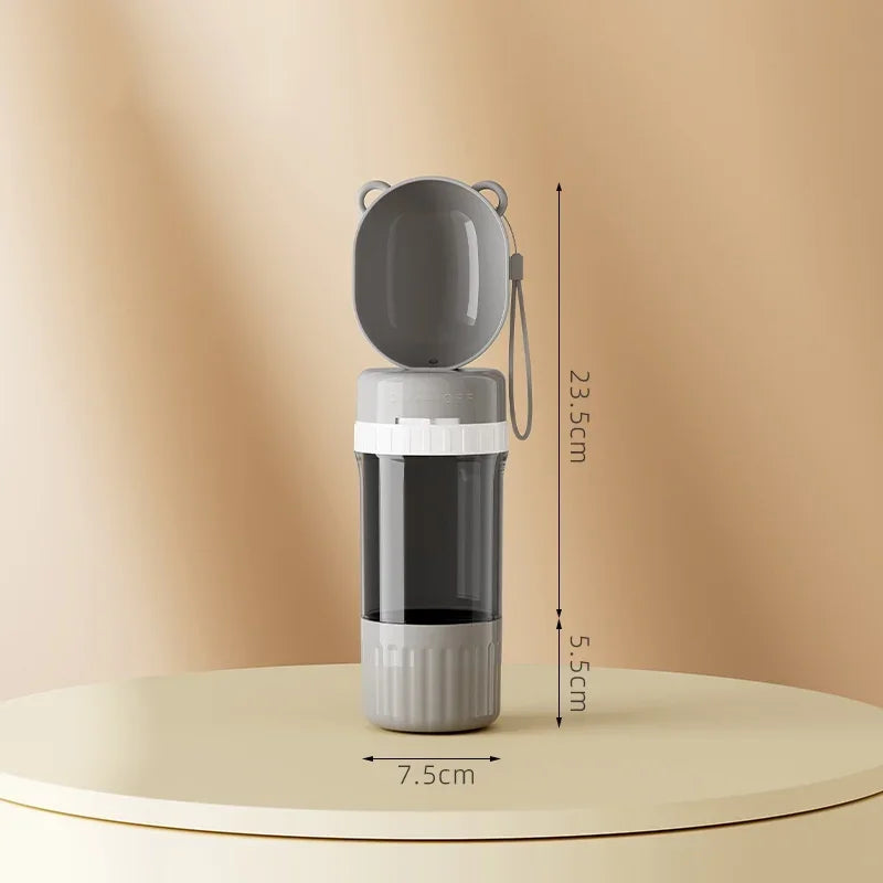 Compact Dual Storage Dog/Cat Travel Bowl 400ml Water 180ml Food On-the-Go for Hiking Camping Portable Pet Feeder And Waterer - Quick and EZ Shop