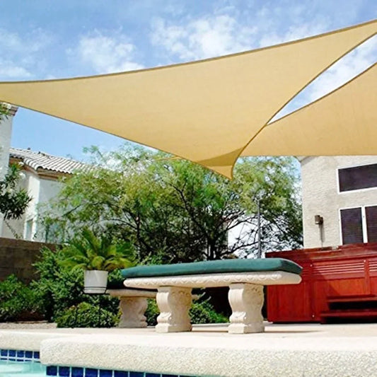 Heavy Waterproof Shade Sail Sun Canopy Cover Trilateral/Triangle 5x5x5M/2x2x2M Garden Yard Awnings Car Sunshade Cloth Net Summer